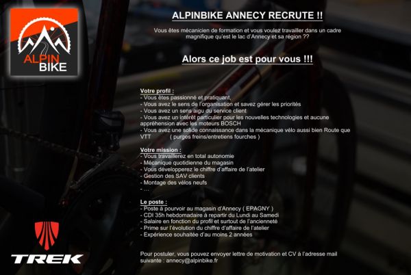 gallery Alpin Bike recrute un mécanicien (H / F)